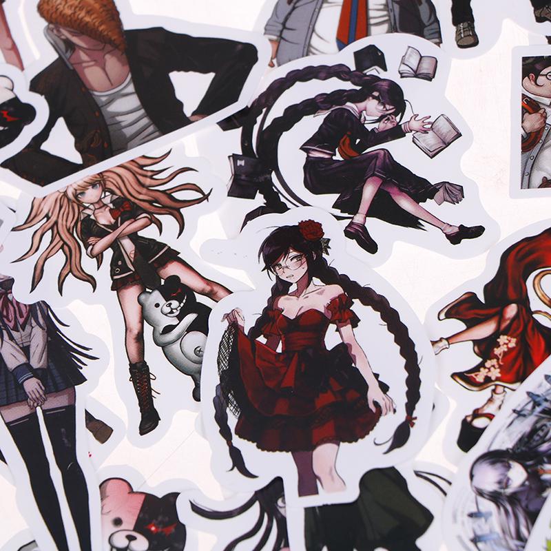 50pcs Anime Danganronpa PVC Stickers Cosplay Luggage Laptop Skateboard DIY k JO 50pcs Anime Danganronpa PVC Stickers Cosplay Luggage Laptop Skateboard DIY k JO
