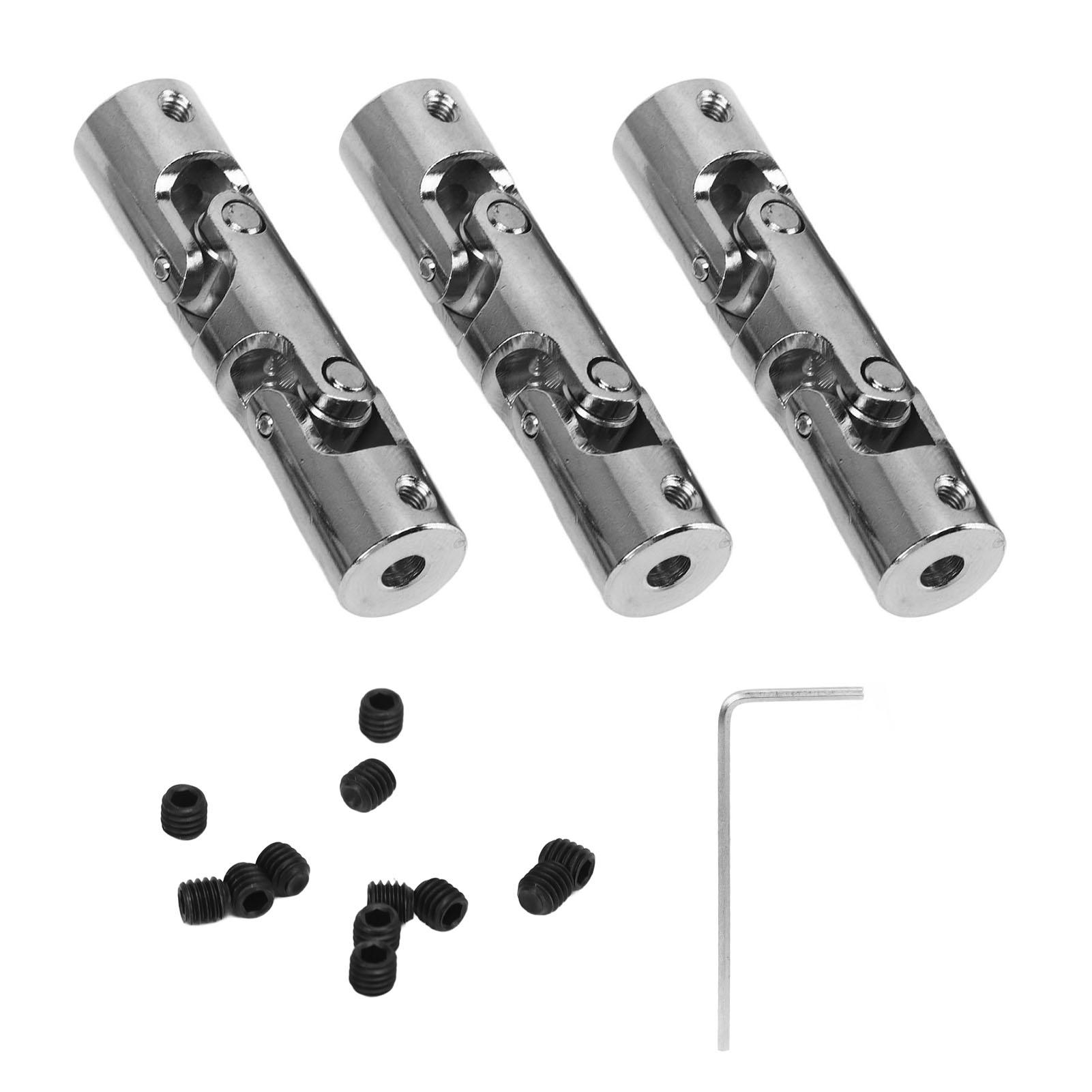 

3 шт. 3-шарнірна муфта рульового валу Сталь 4 мм до 4 мм Обертова універсальна муфта для RC