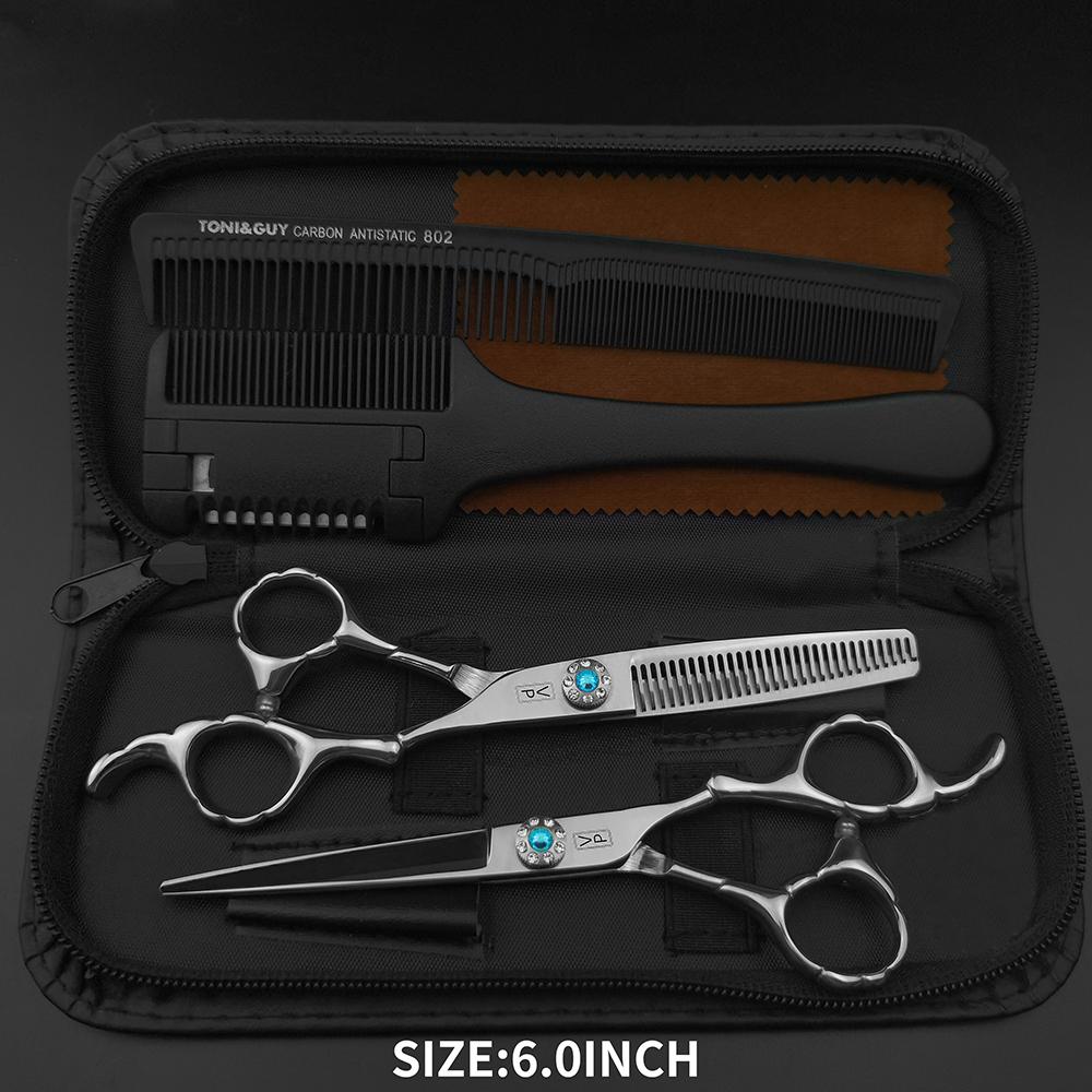 VP Professional Hairdressing Scissors Barber Set 5.5 6.0 Hairdresser Hair Beauty Scissors Set Corte de Cabelo Desbaste Ferramentas de Salão