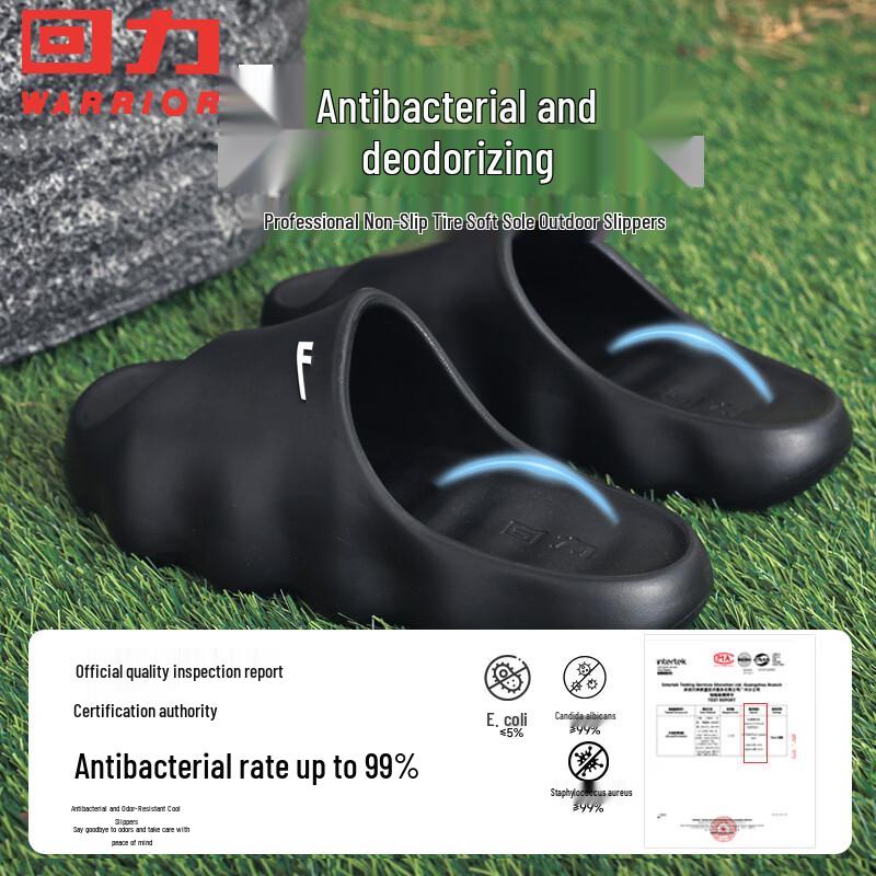 Warrior Men s Antibacterial Anti-slip Slippers HL0655 44-45 чёрный