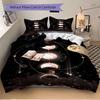 3pcs Moon Phases Celestial Bedding Set, Includes Without Pillow Inserts, Soft Comfortable Bedding Set,All-Season Use a0924098