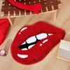 Red Lips, Plush, Bathroom Floor Mat, Absorbent Foot Mat, Dirt Resistant, Household, Bathroom, Door Mat