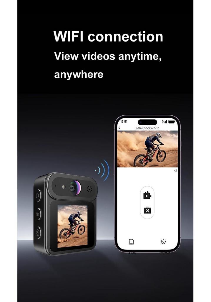 Wireless HD Magnetic Thumb Action Camera with Ultra-long Battery for Outdoor Cycling