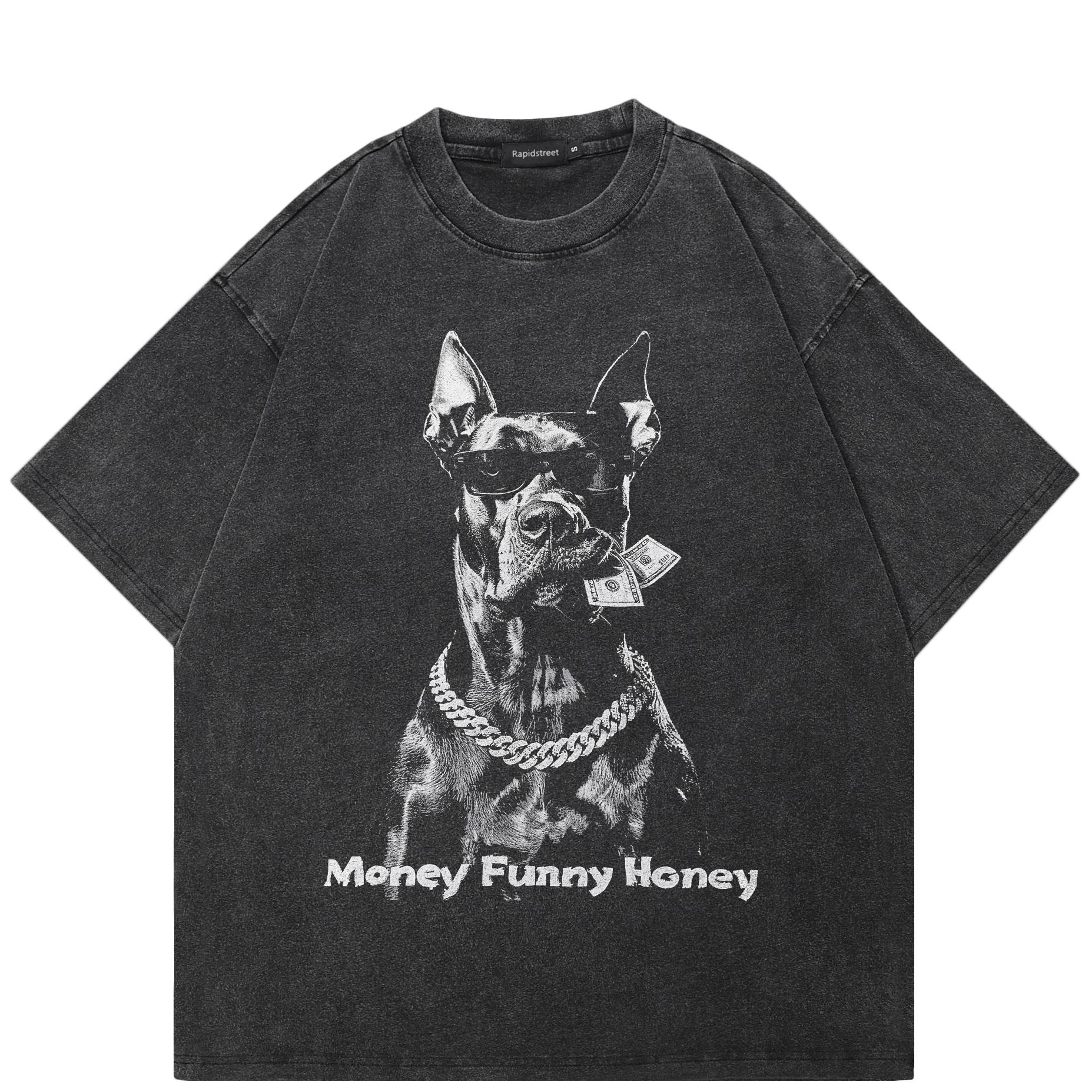 

Футболка с рисунком шарпея в уличном стиле, хлопковая стираная черная футболка, унисекс, топы, футболки, летняя футболка с короткими рукавами M чёрный