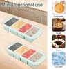2Pcs Silicone Freezer Tray with Lid Easy Release Ice Cube Mold Soup Freezer Container Mold with Capacity Marking for Sauce Puree