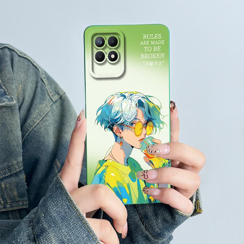 For OPPO Realme 8i 4G Phone Case RMX3151 RMX3286 Soft Silicone Capa for realme Narzo 50 Lovely panda Cartoon Flower Funda Cover