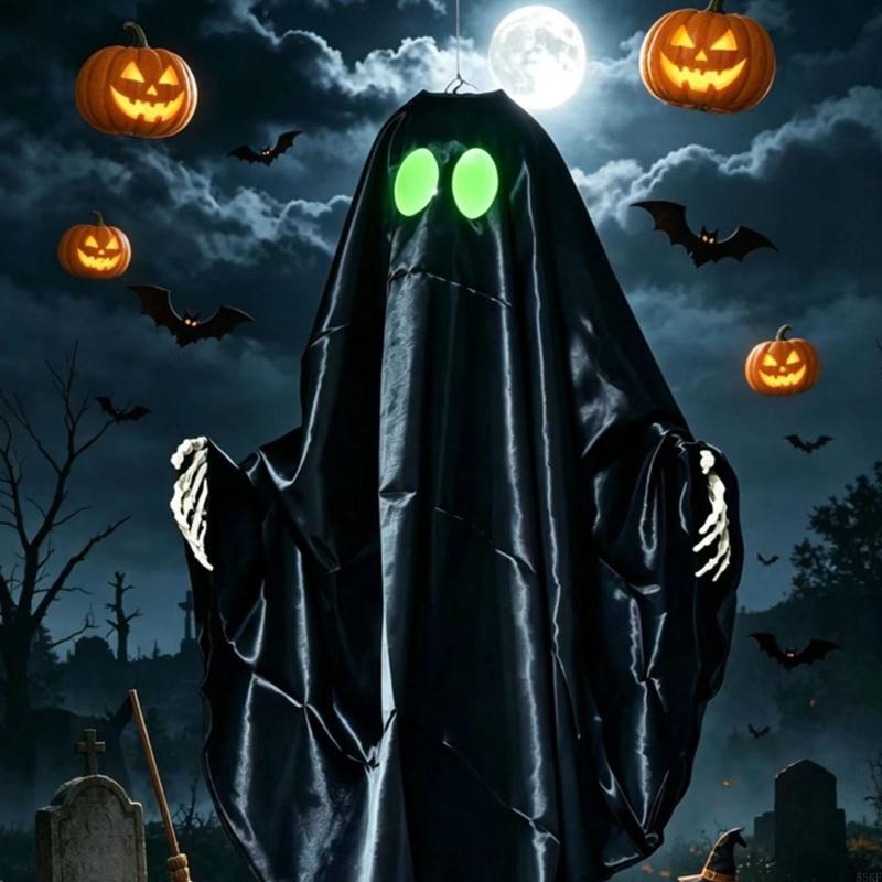 Lighted Face Specters Ornament for Halloween Porch Display Use 55KF