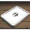 Nagao Tsubame-Sanjo Square Tray with Lid and Mesh, XL Size, Set of 12, 18-8 Stainless Steel, for Food Preparation, Made in Japan
