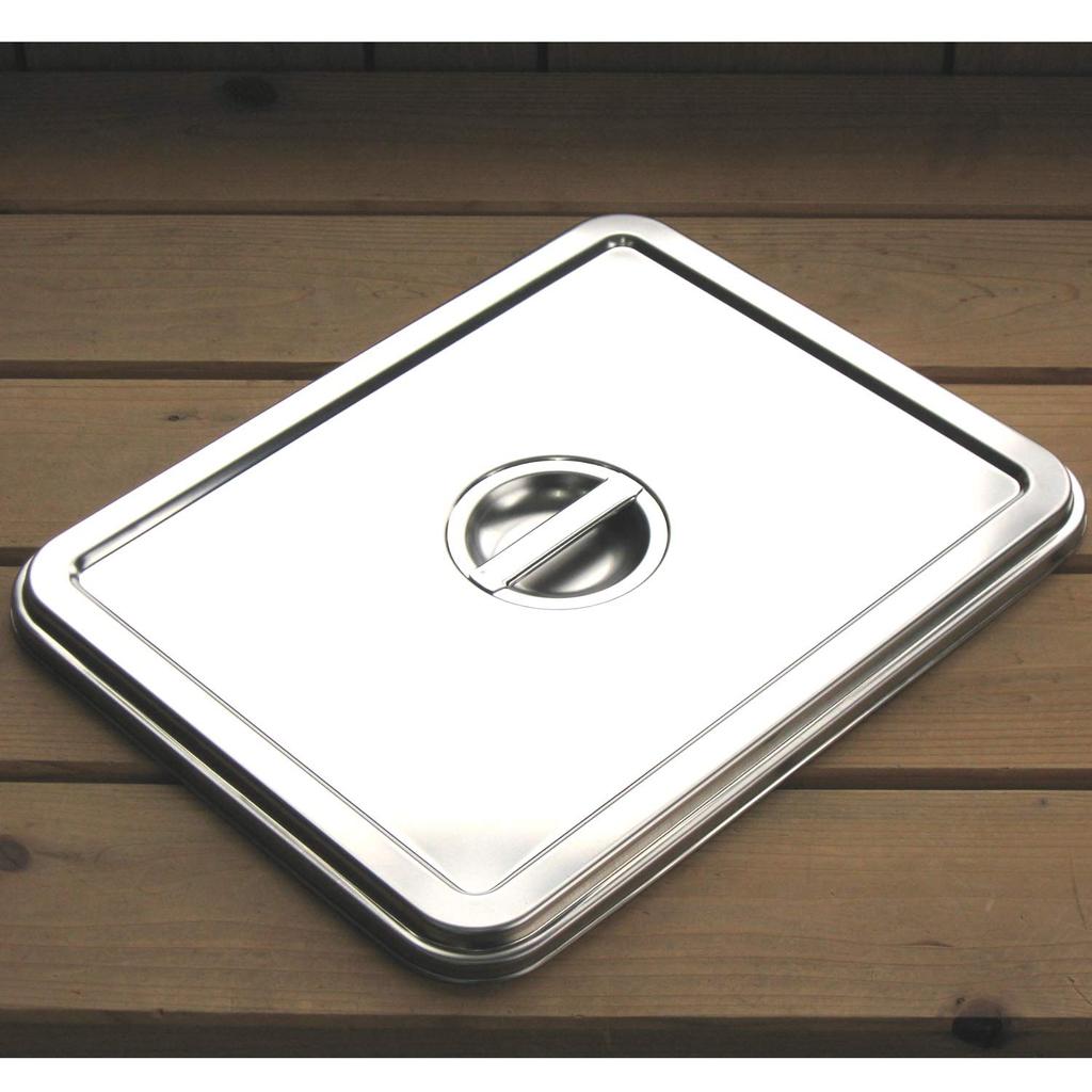 Nagao Tsubame-Sanjo Square Tray with Lid and Mesh, XL Size, Set of 12, 18-8 Stainless Steel, for Food Preparation, Made in Japan