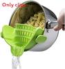 On Strainer Clip Pan Silicone Pot Drainer Fruit Colander Food Kitchen Filter