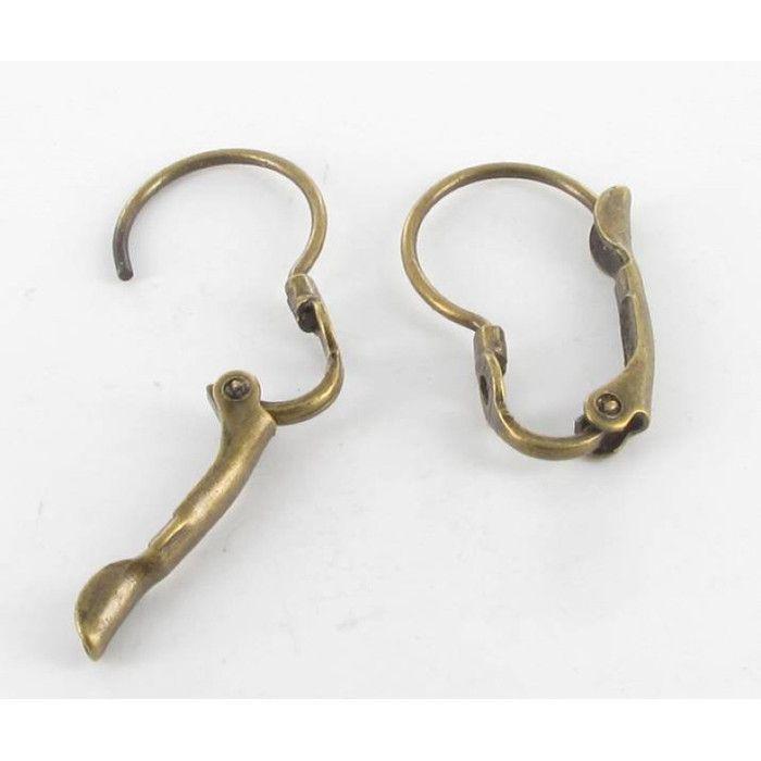 Boucles d'oreille dormeuses à coller Bronze La paire
