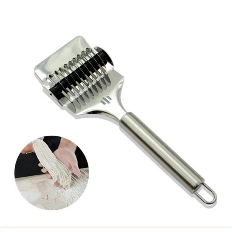 

1 шт. Ручной нож для спагетти из нержавеющей стали, машина для приготовления пасты, тесто, лапша, измельчитель булочек с имбирем и чесноком, кухонные гаджеты для приготовления пищи