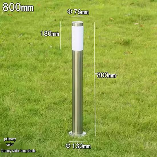 Stainless Steel LED Garden Lights - Waterproof Outdoor Cylindrical Ground Lights for Villas and Courtyards.