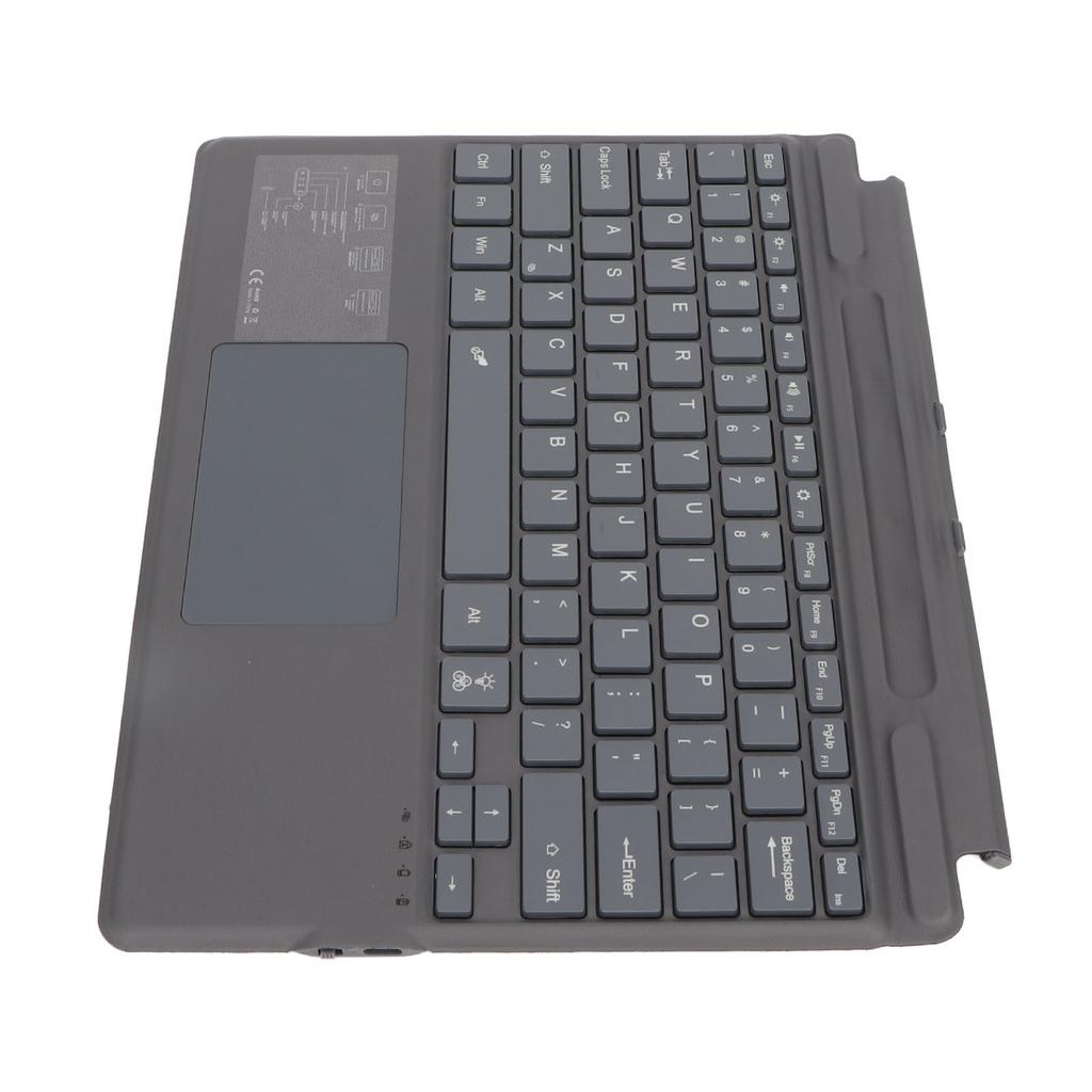 Notebook Bluetooth Wireless Keyboard Ultra Slim Portable with Touchpad Colorful Backlight Built in Battery