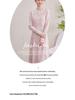2025 Autumn/Winter Women's Retro Tencel Stripe Knit Top & Midi Skirt Set