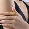 Love Hammer Ring Stainless Steel Plated 18K Gold Opening Retro Design Niche Temperament Jewelry