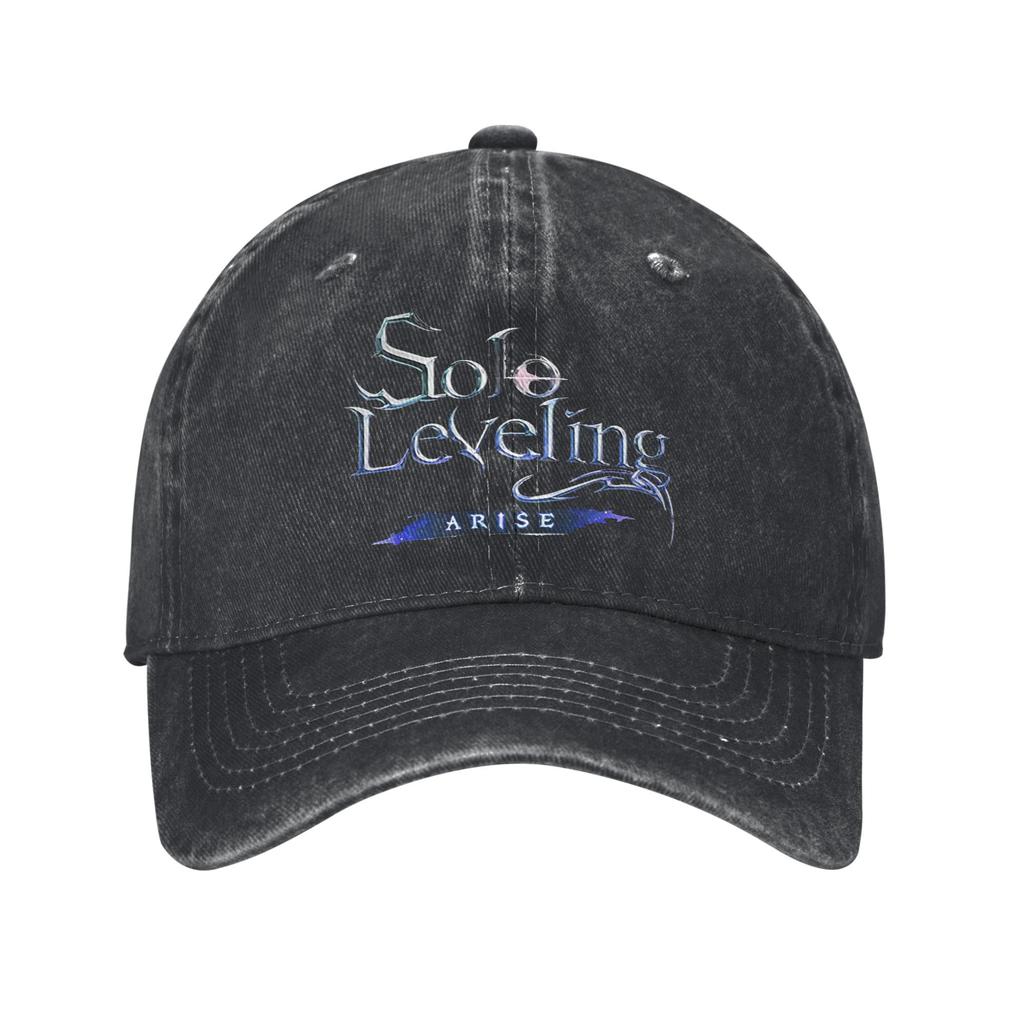Vintage Anime Solo Leveling Cartoon Baseball Caps Unisex Distressed Denim Headwear Activities Adjustable Fit Hats Cap