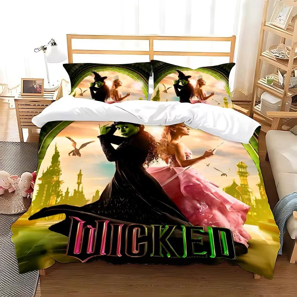 Federa per Cuscino Set Biancheria da Letto Film W-Witch Strega Cattiva Adulto Ragazzo Ragazza Decorazione Camera da Letto Regalo per Bambini Singolo Matrimoniale Grande