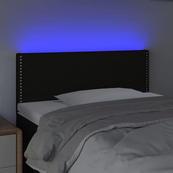 VidaXL LED Headboard Bedroom Furniture Single Bed Accessory Headboard Interior Black 3121464