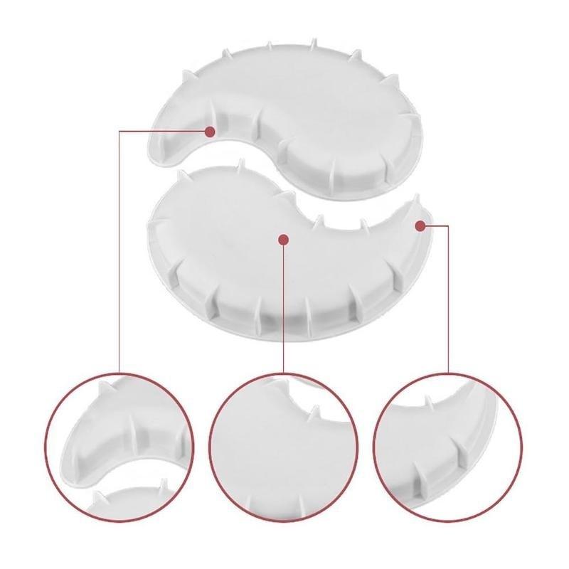Bílá silikonová forma na pečení francouzských dezertů, silikonová forma srdce a kulatá na pečení dortů, forma na pěnu