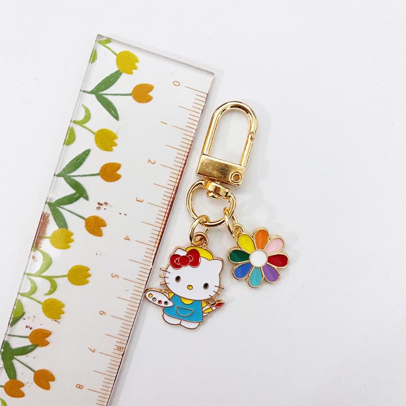 Hello Kitty Keychain: Cute Cat Backpack Charm Pendant for Students and Friends