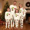 Christmas Print Neck Top and Jogger Pants Set Casual Two Piece Outfit for Holiday Loungewear