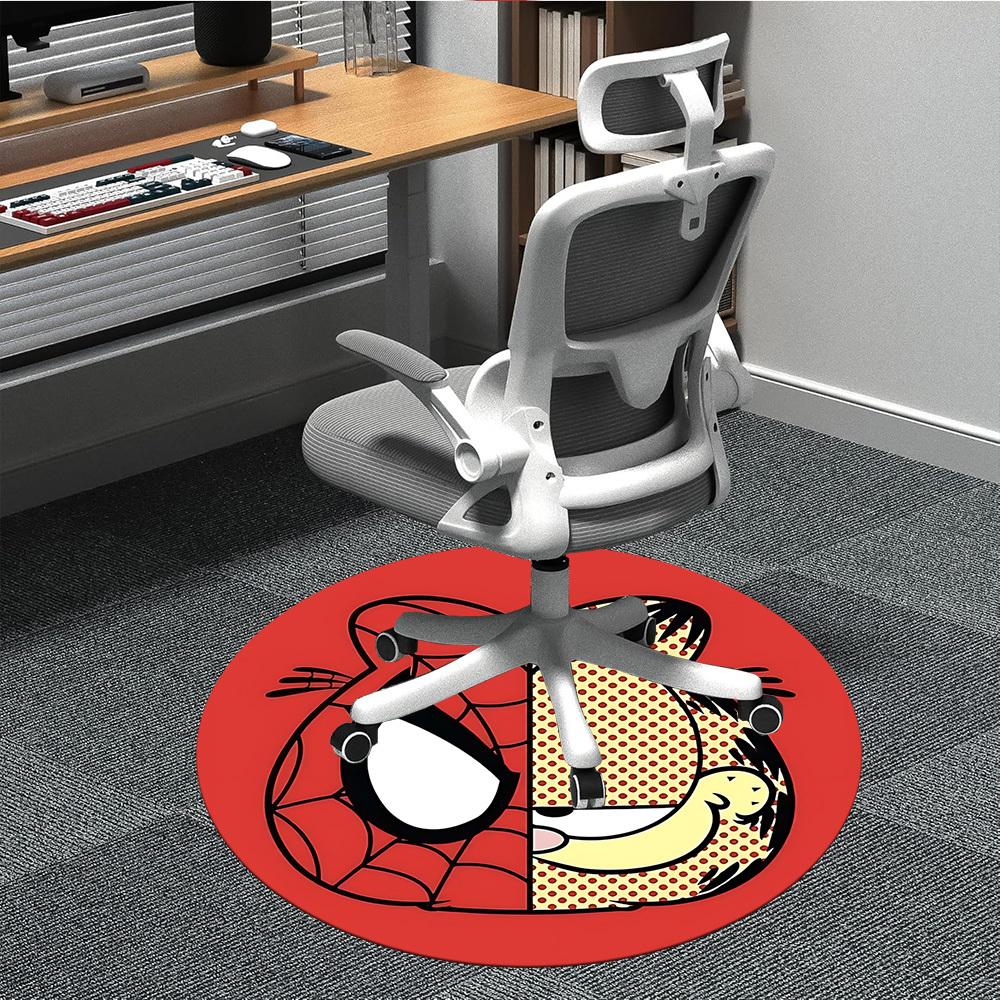 

1pc Spider-Man Garfield Office Round Area Rug, Indoor Mat Suitable For Office,Bedroom Living Room Home Decor, Room Deco a0926046 80cm by 80cm