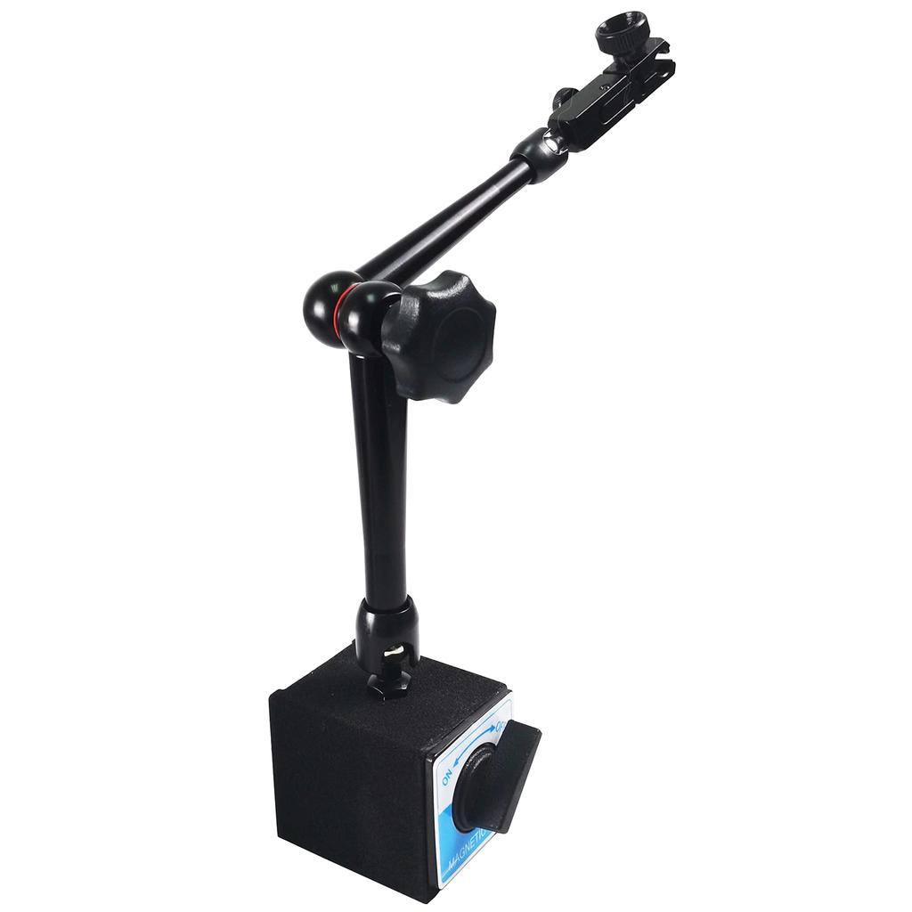 Magnetic Base Stand for Dial Adjustable 360mm 8mm Diameter Magnetic Base Holder Bracket Tool with Locking for Measurement and 1 Unit Height 80kg