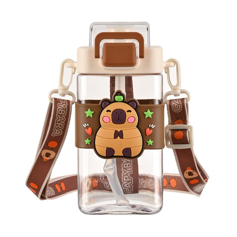 Water bottle strictly selected popular water cup cute pet animal water cup students go to school creative easy cup high value kapibara water cup