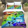 Spiel Regenbogen Freunde 3D cartoon printed bedding for Boys Customized King size bedding set Queen bedding set