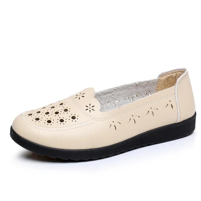 

Мода 2024 Женская обувь Слипоны Женские балетки Осень Круглый носок Полые Дышащие Однотонные Мягкая подошва Повседневные Балетки Удобная обувь 41 бежевый