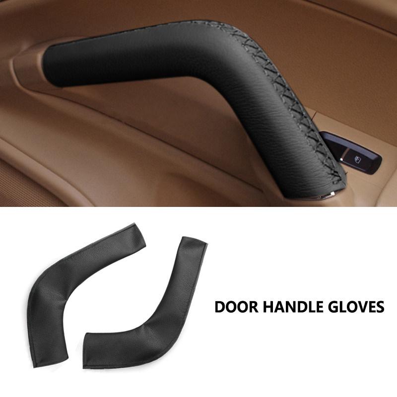 Für Porsche Cayenne 2011 2012 2013 2014 2015 2016 Handgenähtes Auto-Tür-/Mittelarmlehnen-Griff-Mikrofaserkleder-Abdeckungsverkleidung