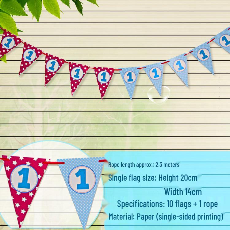 Erster Geburtstag Baby Wimpelkette Banner Fahne Dekoration