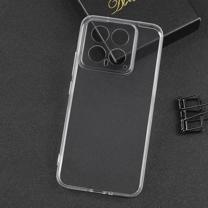 For Xiaomi 14 Case TPU Phone Cover HD Clear Cell Phone Shell (Precise Rear Lens Cutout)