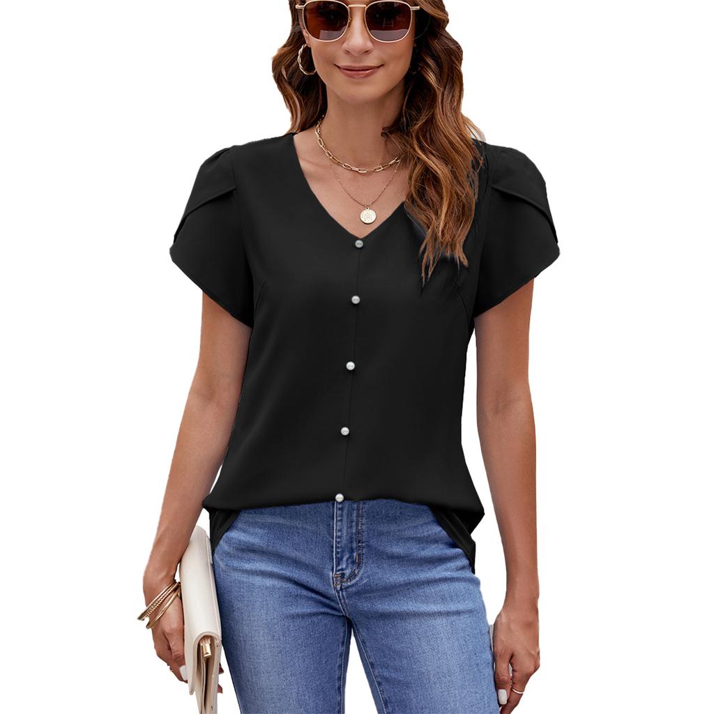 Spring And Summer New Style Daily Comfortable Basic Short Style Loose Short Sleeved T-Shirt Top Vest For Women