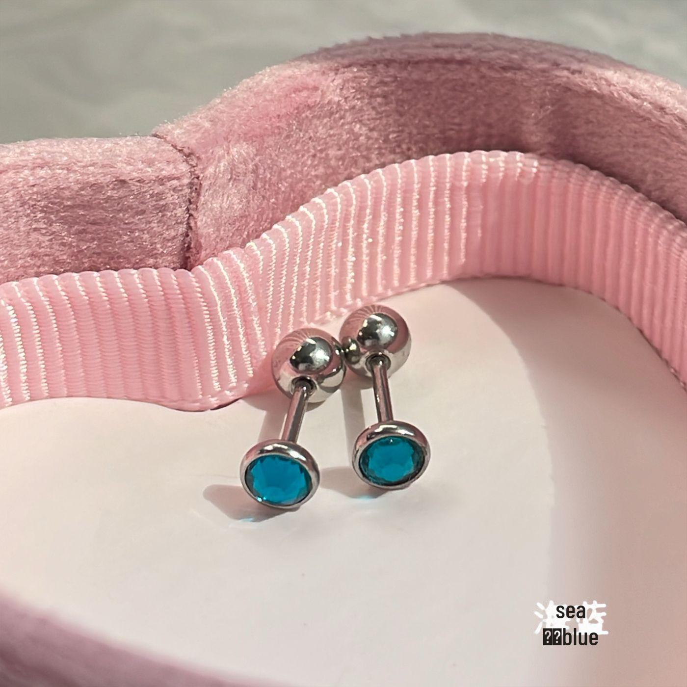 

Красочные 4 мм круглые серьги-гвоздики из титановой стали с бриллиантами для женщин