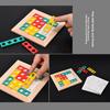 Wooden Mathematical Tetris Thinking Logic Training Puzzle Children Toy Puzzle