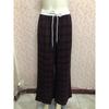 Retro Casual Floor-Length Drapey Wide-Leg Plaid Pants With Elastic Waist Straight-Leg Casual Trousers For Women