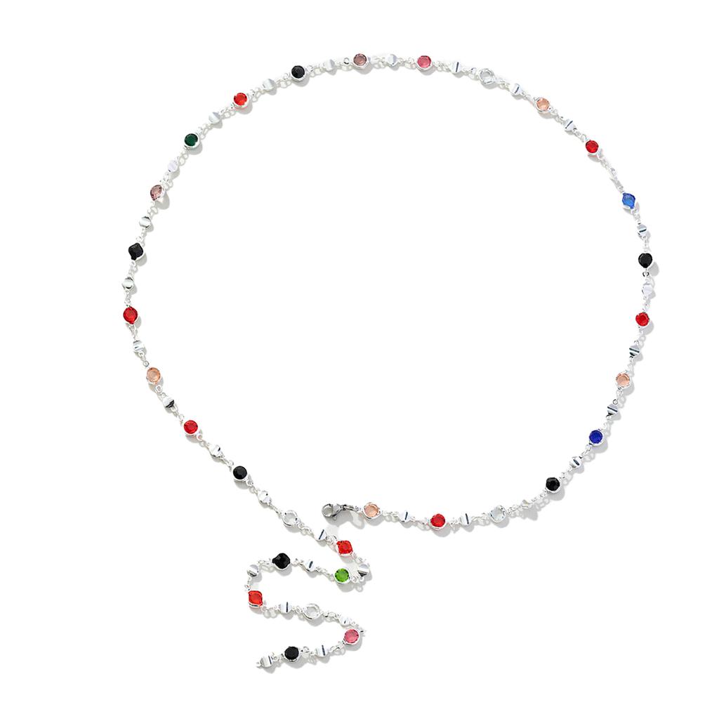Crystal Charm Necklace Long Y-Shaped Chain Fringe Collarbone Chain Elegant Accessory for Parties and Everyday Wear