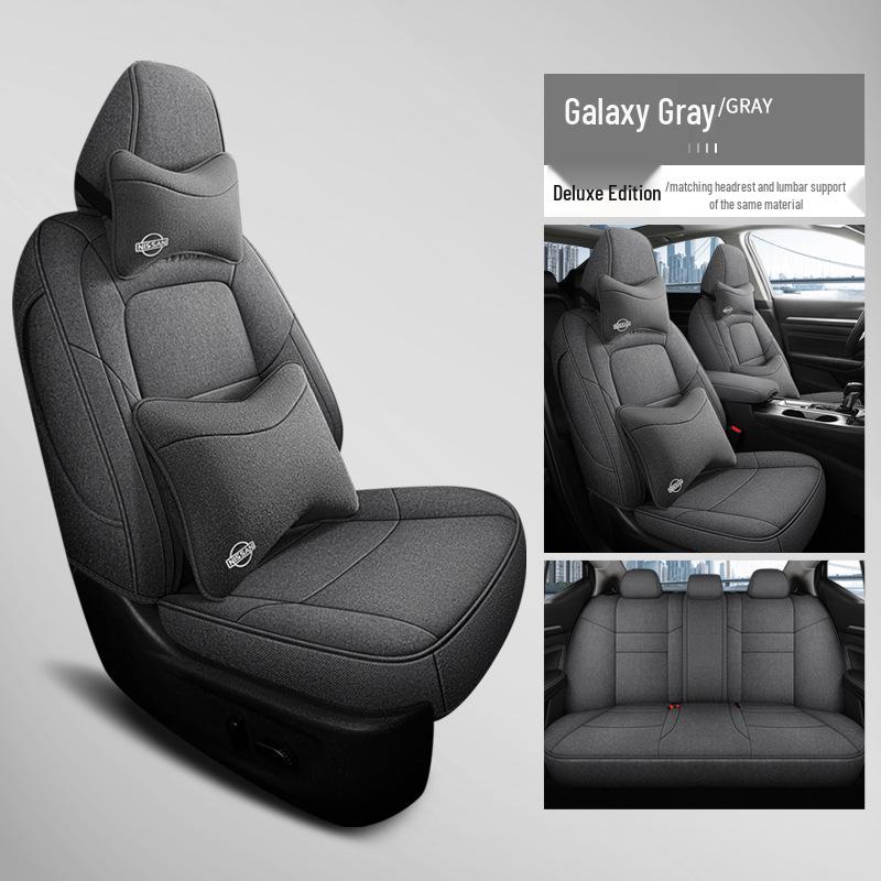 Teana Car Seat Cushion: Universal Full-Coverage Linen for All Seasons