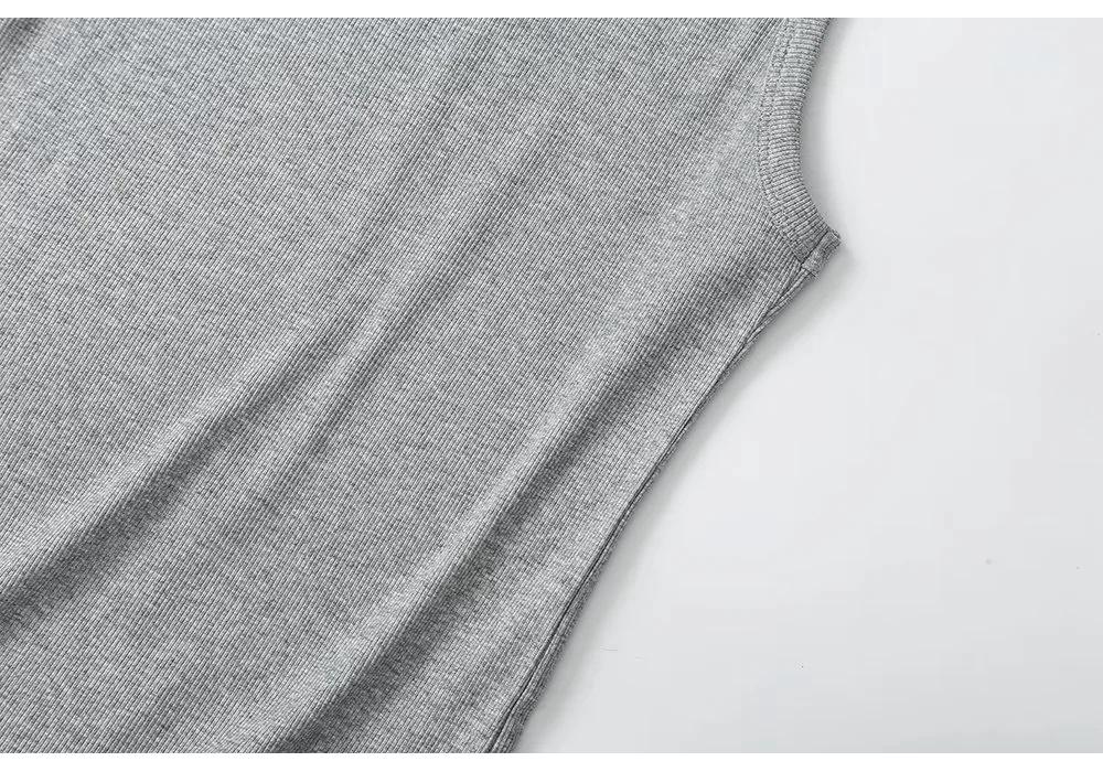 2024 European Women's Casual Fashion: French Style Versatile Ribbed Tank Top