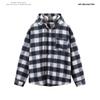 Men's 2025 Cyberpunk Plaid Hoodie Shirt: Casual Loose Fit Versatile Jacket