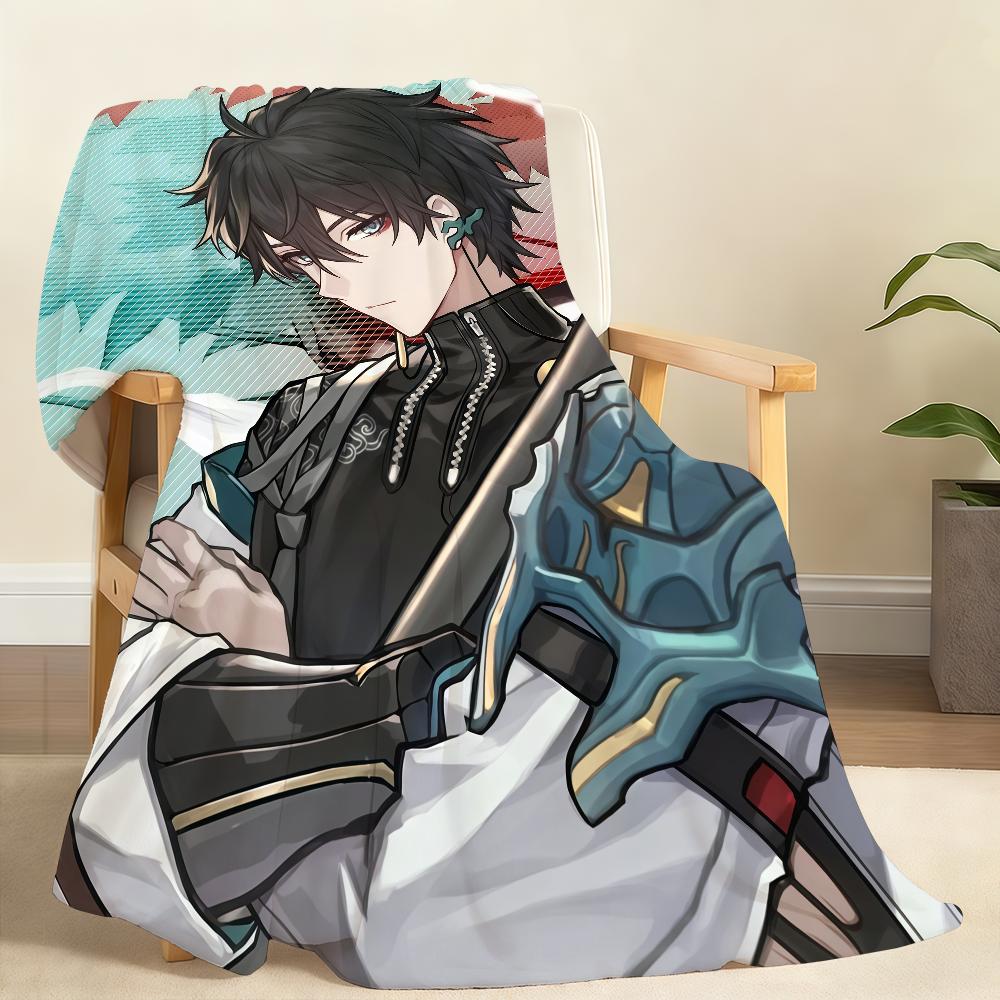 Hot Game Honkai Star Rail D Dan H Heng Blanket For Soft Throw Blanket for Picnic Bed Sofa Home Bedroom Cozy Warm Comfortable