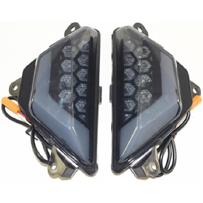 Motorcycle LED Front Turn Signal Light Turn Signals Accessories Competible With Ninja 500 SE 2024-2025 NINJA500 NINJA500 SE (Light smoke)