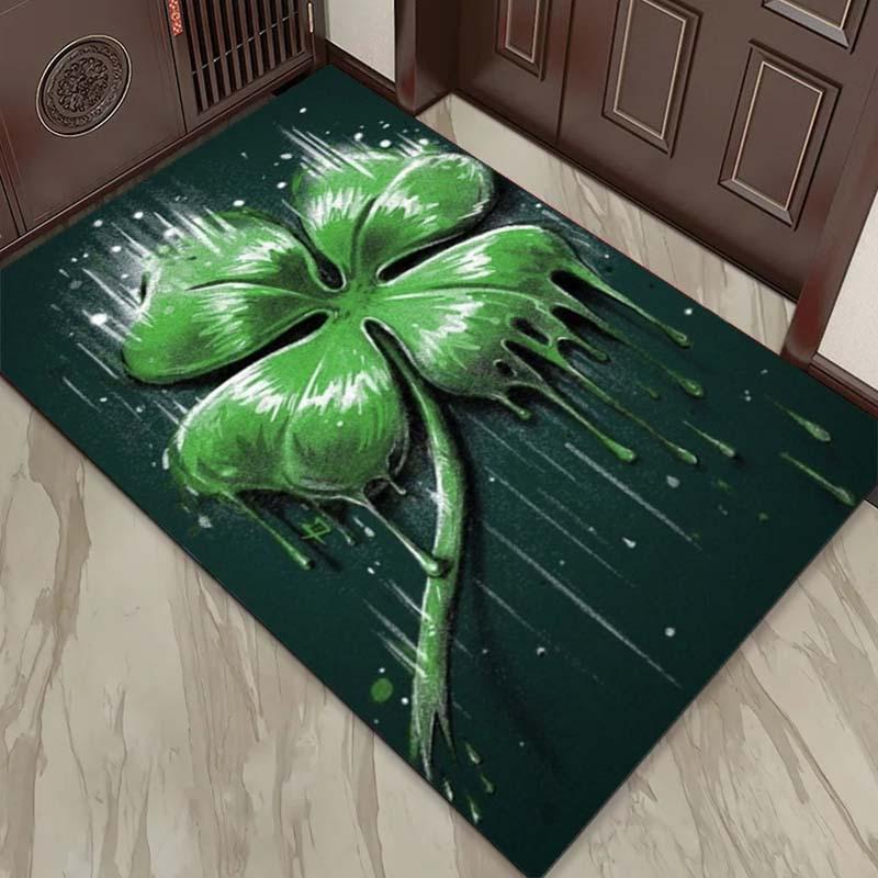 Four leaf clover rug bringing luck andstyle toanyroom lucky rugs modern home accessories Anti slip carpet can be machine washed