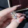 Full Diamond Bow Ring Female Tide Personality Temperament High Sense Versatile Index Finger Ring