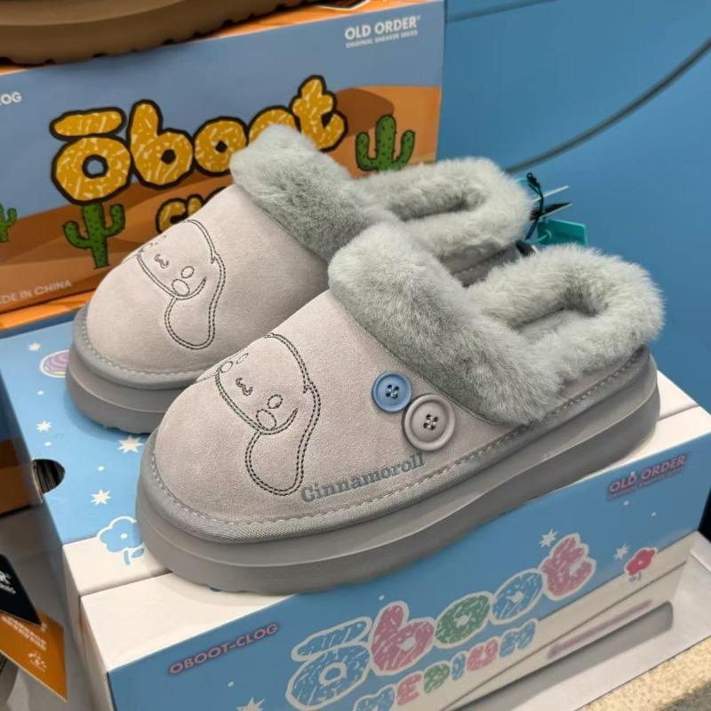 

New cute jade cinnamon dog blue platform snow boots women s fleece thickened winter warm cotton shoes female students 40