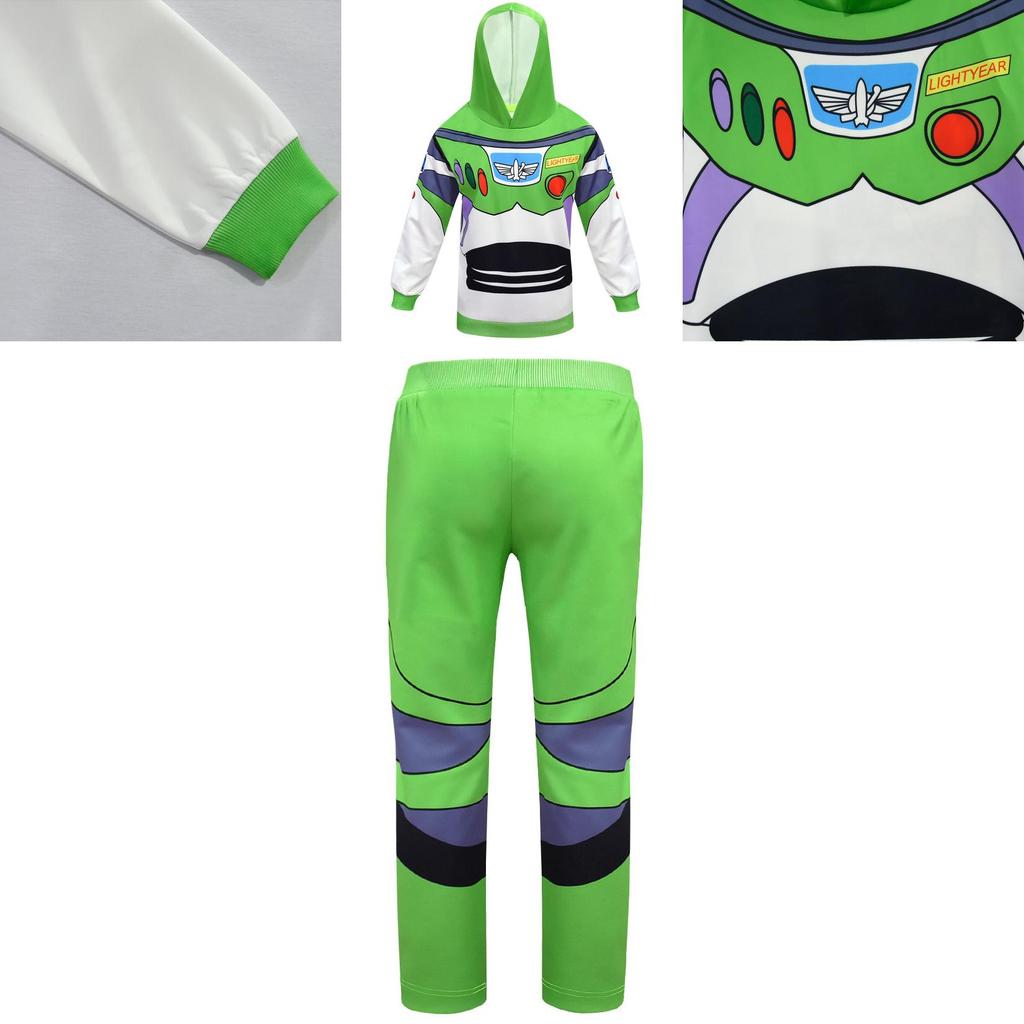 Adorable 4 Cosplay Buzz Lightyear 2pcs Set Hoodie Pants Halloween Costume
