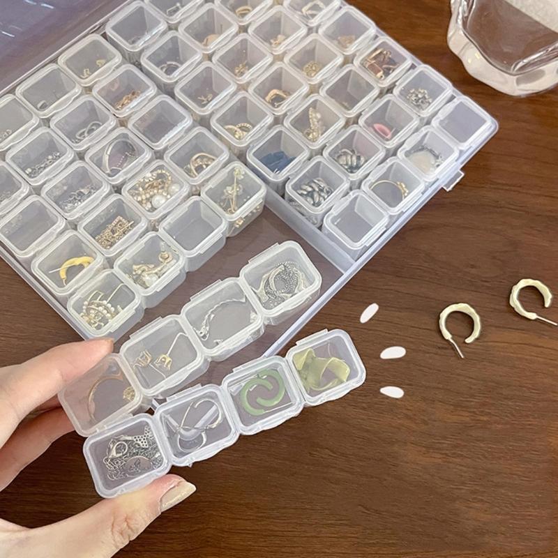 Versatile Clear Jewelry Storage Box Small Earrings Box Jewelry Organizers Perfect for Travel Home and Professional Use