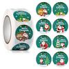 100-500pcs Merry Christmas Stickers Round stickers Christmas Tag for Envelope Sealing Gift Decor Shop Product Packaging Stickers